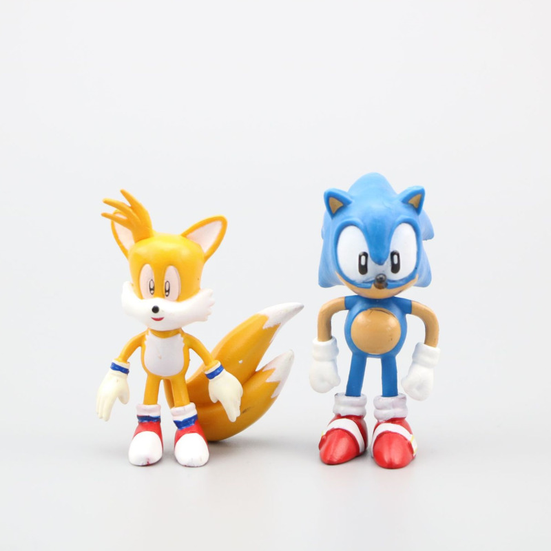 Set 6 Mô Hình Nhân Vật Sonic Trang Trí 7cm