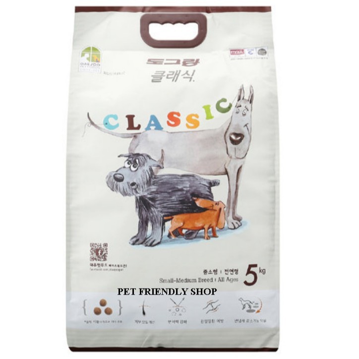 Thức ăn hạt dành cho chó Dograng Classic 5kg (Nhập khẩu Hàn Quốc)