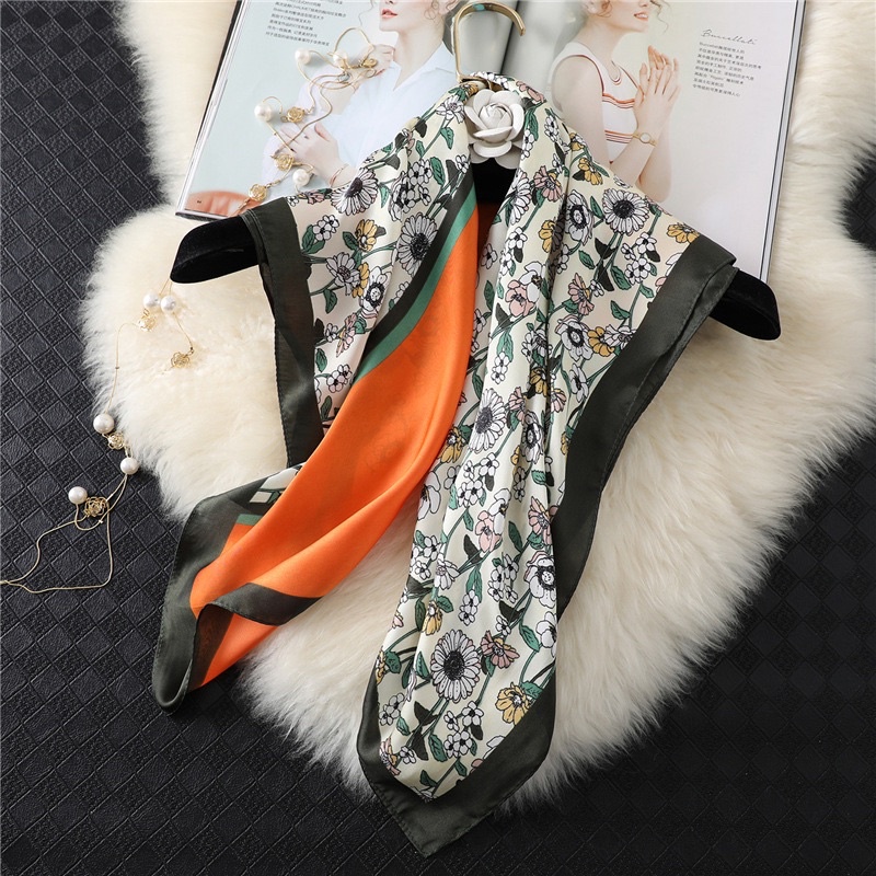 Khăn Lụa Khăn Turban Khăn Banada Khăn Quàng Cổ Thắt Túi Thắt Nơ Tóc Bằng Lụa Vuông Size 70*70u