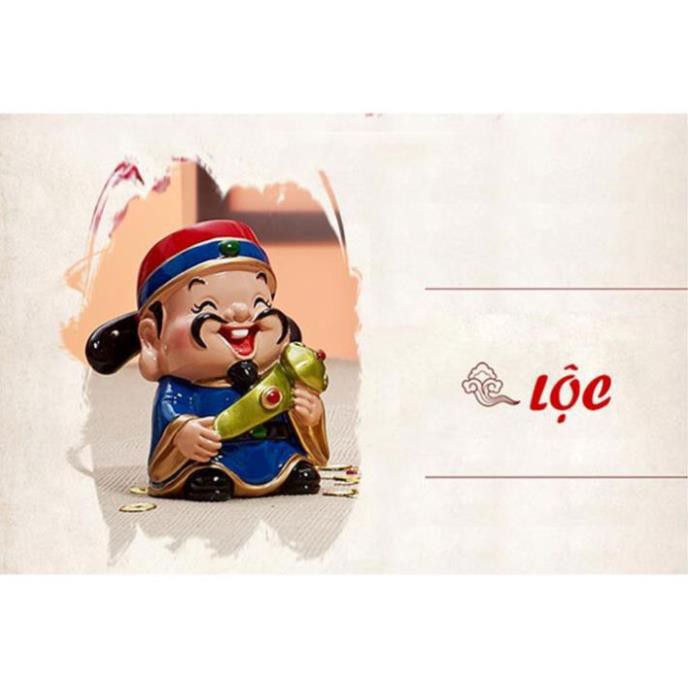 [Hàng loại 1] Bộ tượng 5 ông thần tài Phúc Lộc Thọ Tài Hỷ - Kèm Đế Ngọc | BigBuy360 - bigbuy360.vn
