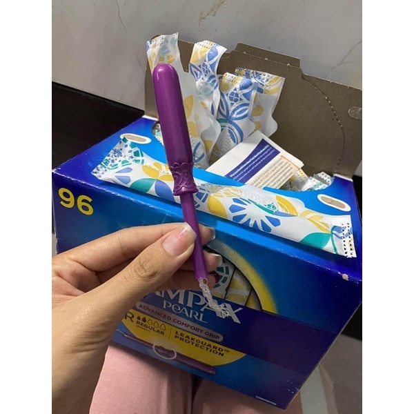 Băng Vệ Sinh Tampon Dạng Ống Các Size - Regular - Super - Super Plus | Tampon Tampax Pearl