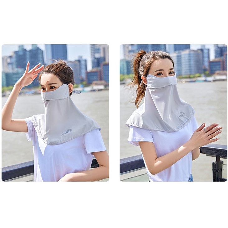 Khẩu Trang Làm Mát UPF 50+ Ngăn Chặn 97% Tia UV, giặt được Có Che Cổ