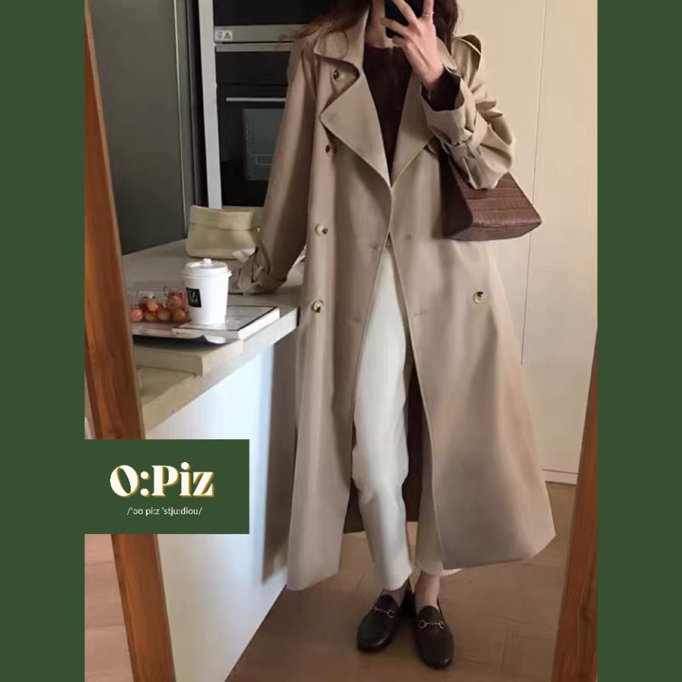 Áo Măng Tô Dáng Dài, Áo Mangto Nữ, Phong Cách Thu Đông Hàn Quốc, Áo Khoác Măng Tô Nữ 2 Lớp Dày Dằn Kèm Đai | BigBuy360 - bigbuy360.vn
