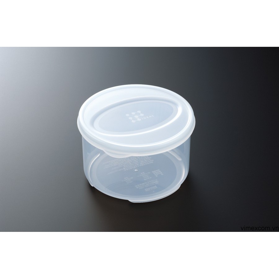 Hộp nhựa đựng thực phẩm inomat 830ml loại tròn có nắp Made in Japan