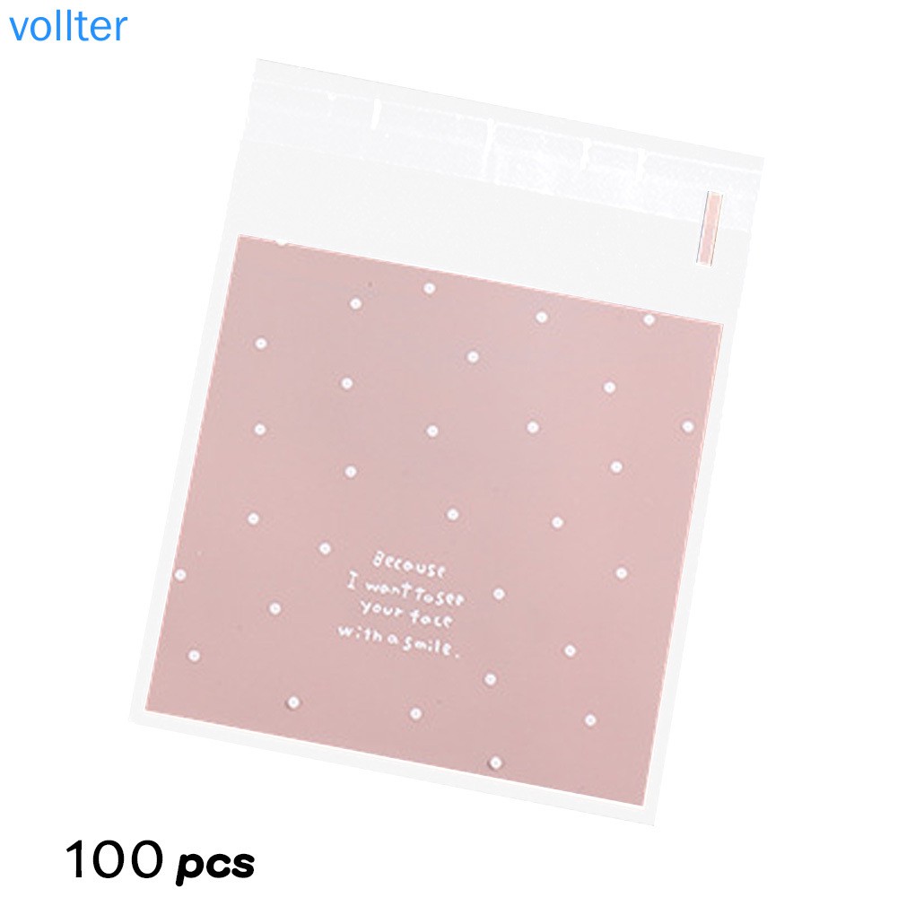 Set 100 Túi Nhựa Đựng Bánh Kẹo Xinh Xắn Tiện Dụng