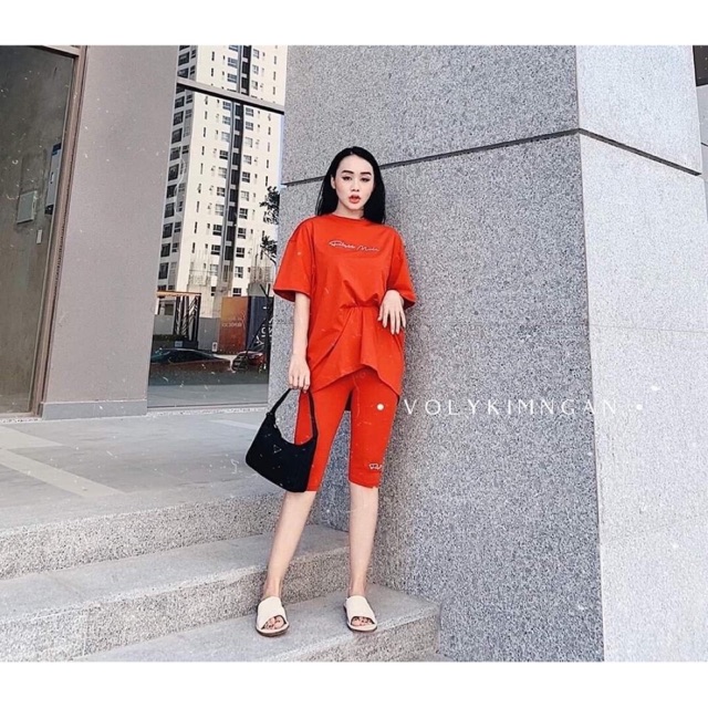 Sét bộ cotton ngố chữ thêu