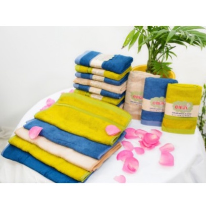 KHĂN MẶT EMAX COTTON VÀ SƠ TRE KIMONO Mềm Mại, Thấm Hút Nước Tốt, Mau Khô, Kháng Khuẩn Ngăn Ngừa Nấm Mốc