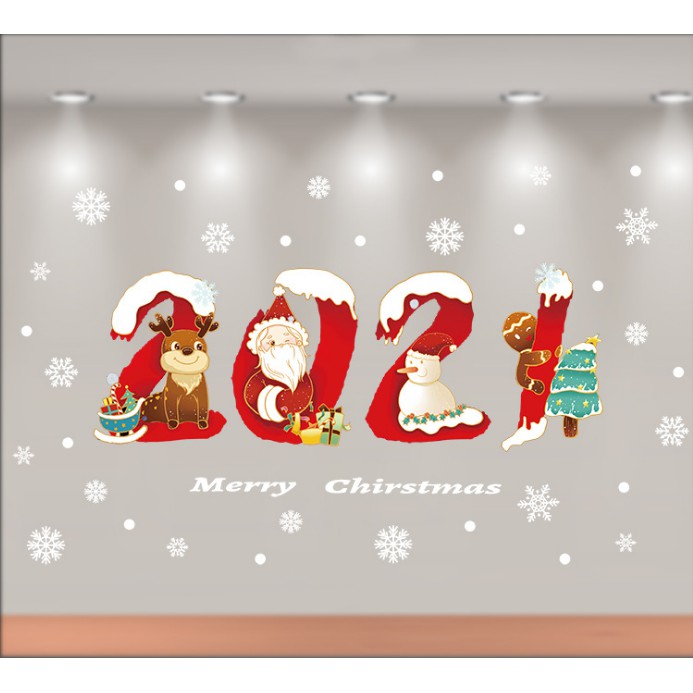 🎅[RẺ ĐẸP NHẤT]-DECAL TRANG TRÍ GIÁNG SINH-Tấm dán Noel ❄