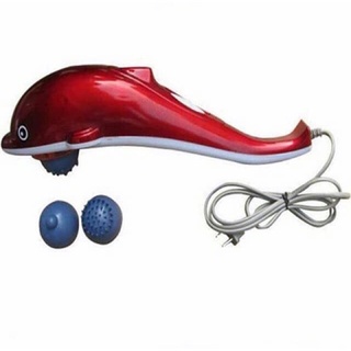 Máy massage cầm tay cá heo 3 đầu (Đỏ) Máy massage