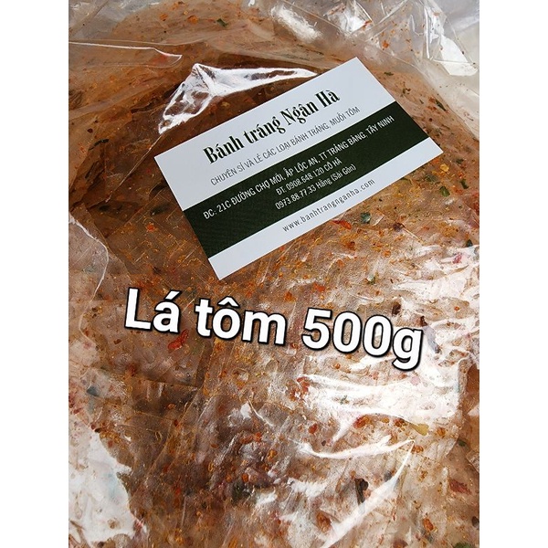 Bánh tráng trộn tôm vuông gói 500g Ngân Hà siêu rẻ