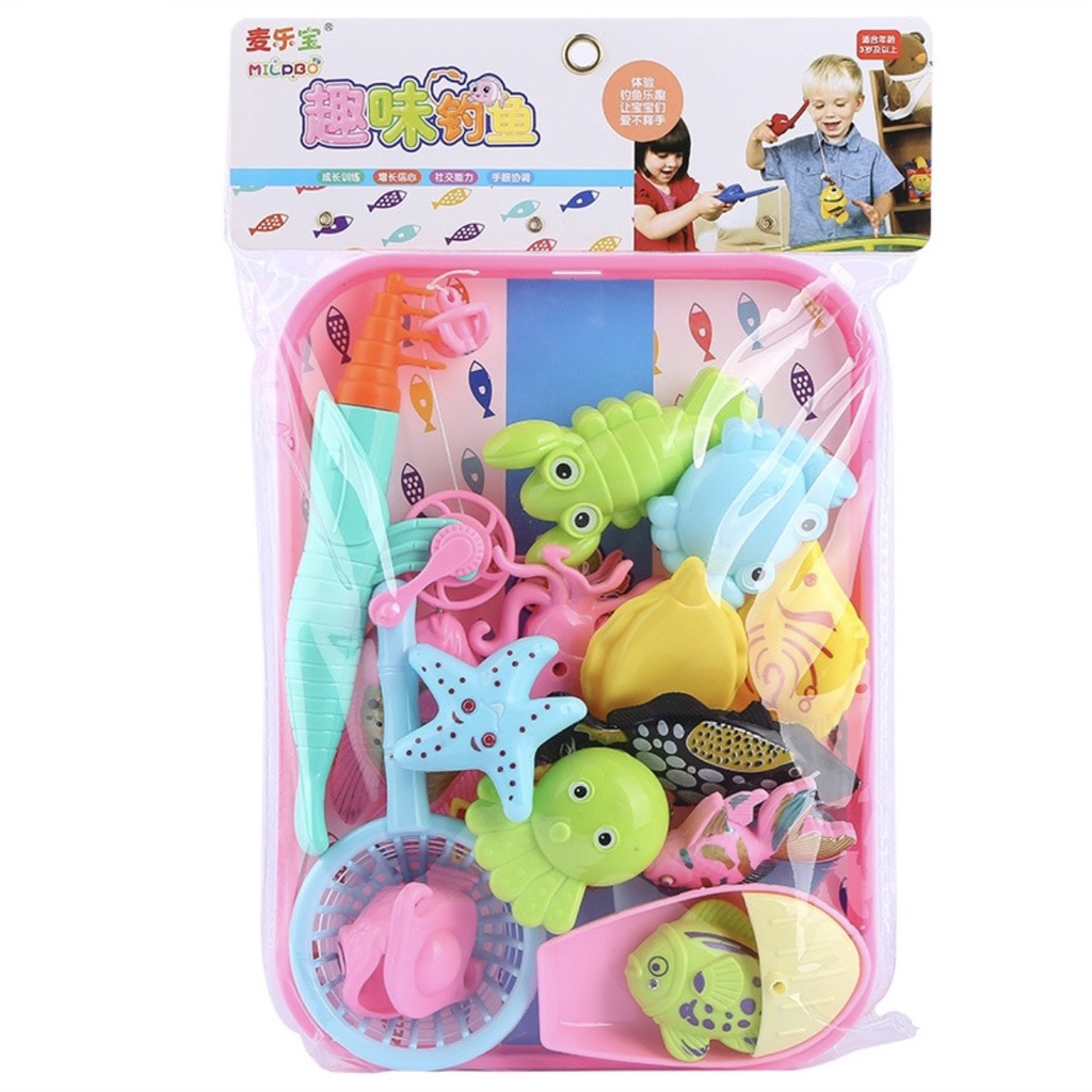 [Đồ chơi khám phá] Đồ chơi hồ câu cá nam châm mini dễ thương cho bé Master Kids