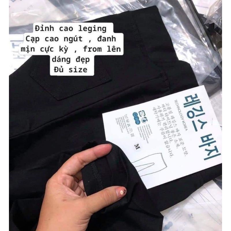 Quần Legging Hàn Nữ Cạp Cao Gen Bụng