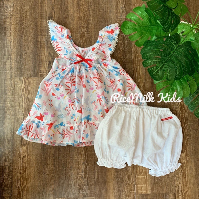 Bộ Áo váy hình Hoa Lá xuất xịn cho bé gái