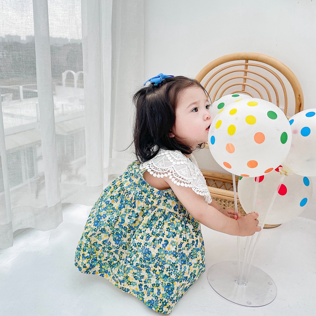 Đầm Ren Hoa Phong Cách Hàn Quốc Thời Trang Mùa Hè Dành Cho Bé Gái 2124
