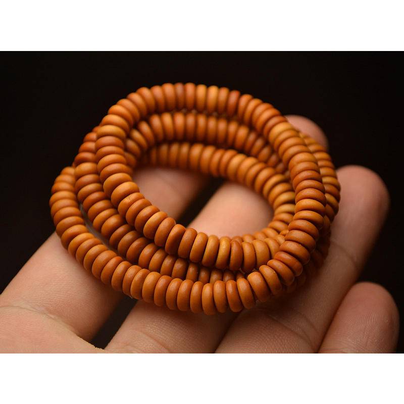 Vòng Tay Chuỗi 108 Hạt Gỗ Tre Phong Cách Phật Giáo Năm Mới