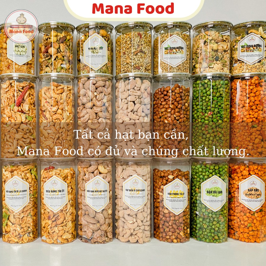 500G Đậu Hà Lan Tỏi Ớt Mana Food | đậu hà lan, hạt dinh dưỡng cay giòn thích mê