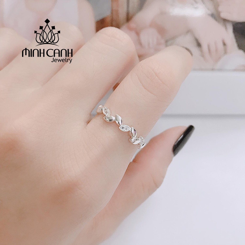 Nhẫn Bạc Nữ Xếp Lá So Le - Minh Canh Jewelry