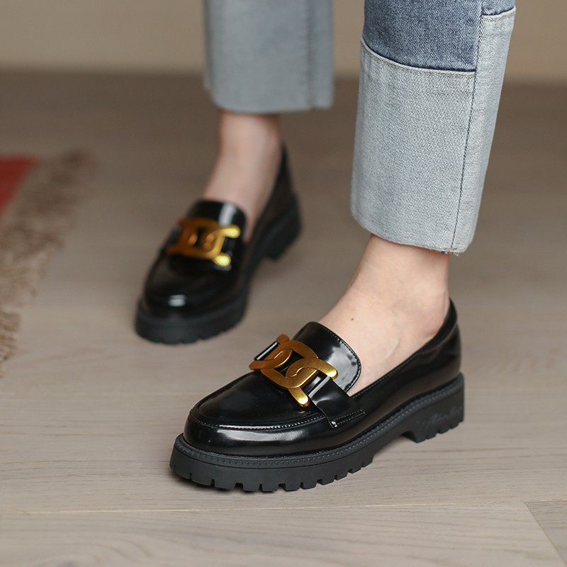 Giày Lười Nữ Vải Da Thiết Kế Đơn Giản Xinh Xắn | BigBuy360 - bigbuy360.vn