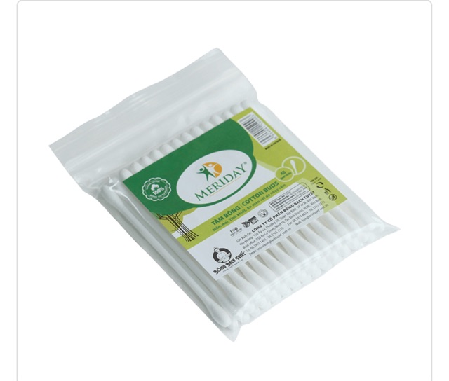 Tăm bông Bạch Tuyết (Người lớn) Cotton Buds giúp vệ sinh, lấy ráy tai, trang điểm - Lốc 10 gói