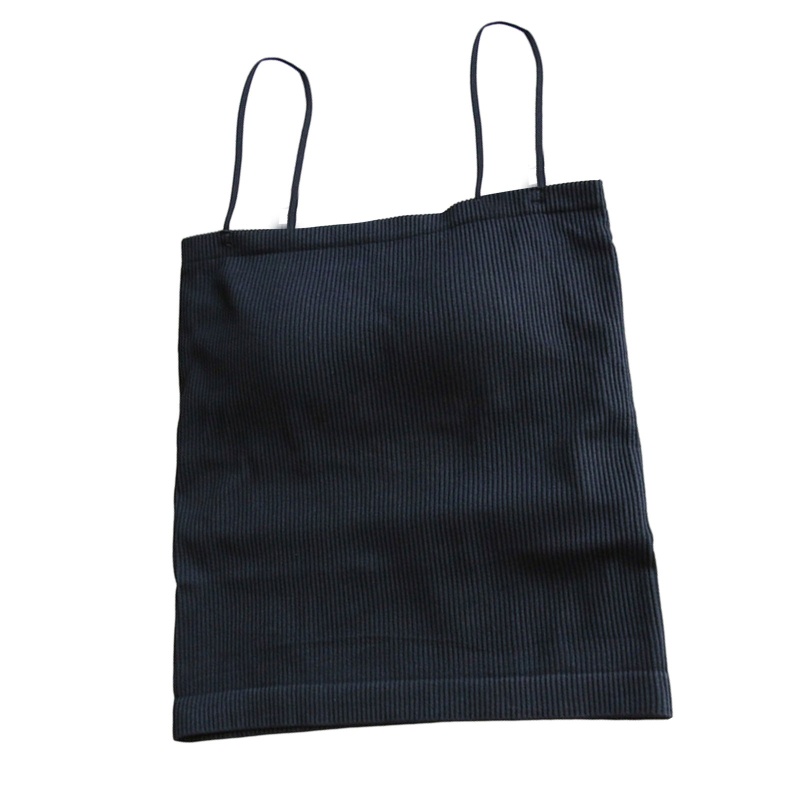 Áo Croptop Hai Dây Dệt Kim Mỏng Có Đệm Ngực Màu Trơn Thời Trang Mùa Hè Cho Nữ