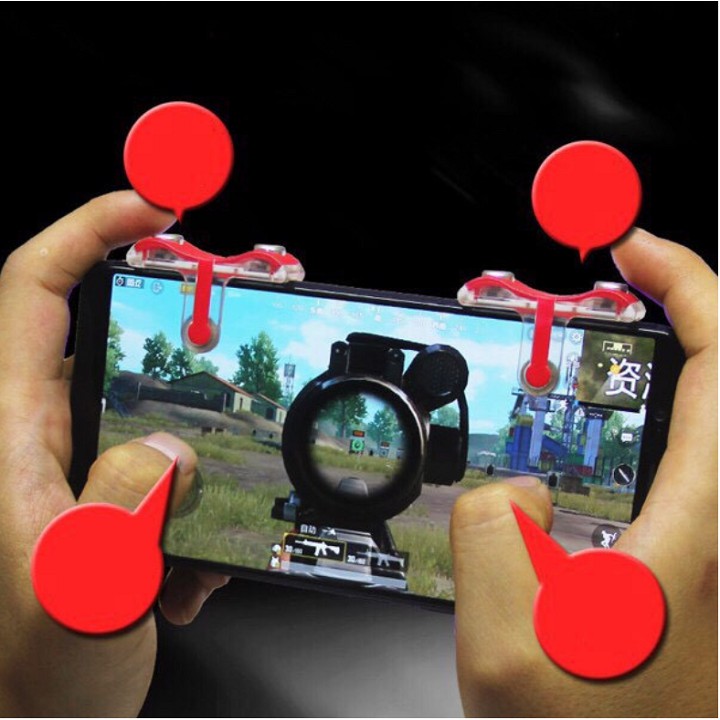 Bộ 2 Nút Bấm Chơi Game, Hỗ Trợ Chơi Pubg Mobile, Ros Mobile Trên Mobile Ipad - Siêu Bền