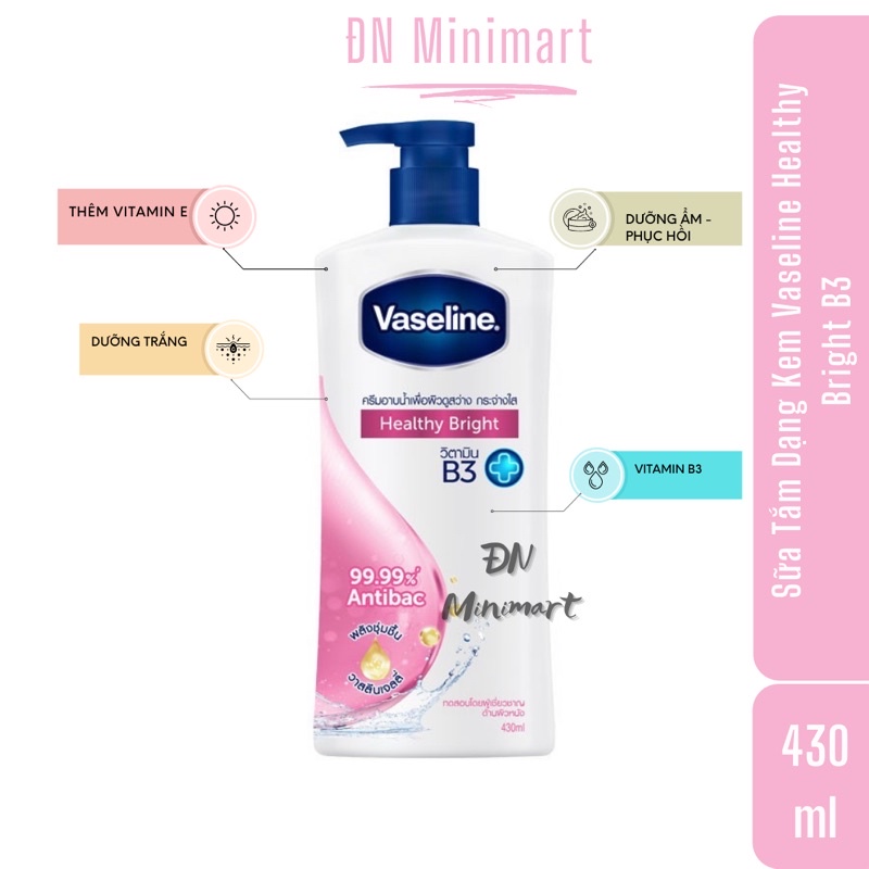 Sữa Tắm Dưỡng Da Vaseline Healthy Bright 430ml