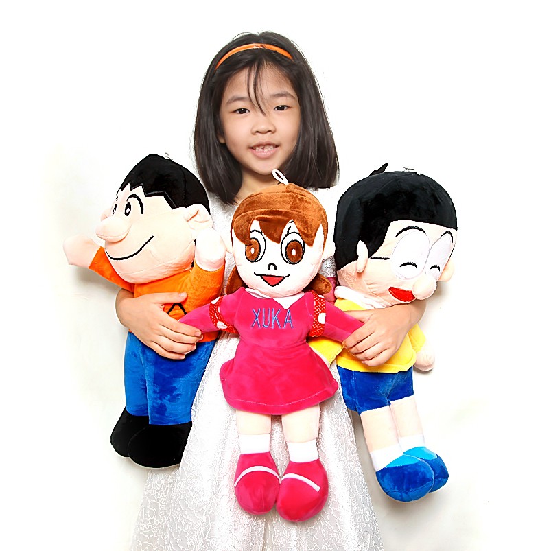 Gấu bông hoạt hình Nobita ,Suka,Chaien cao cấp 60cm