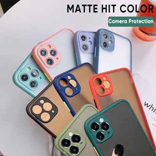 Ốp bảo vệ PC cứng mờ màu tương phản sang trọng cho iPhone 15 14 13 12 Pro Max 12 SE 2020 11 Pro Max X XR XS Max 7 8 Plus