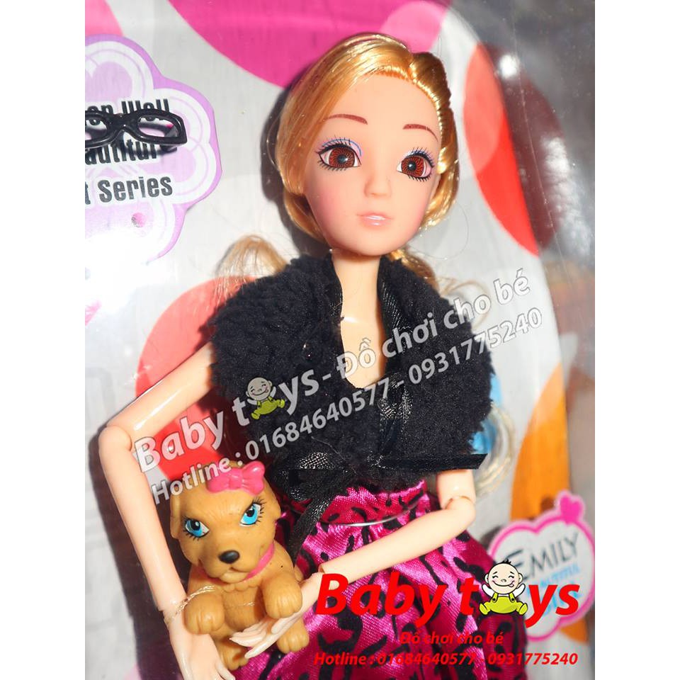 Búp bê khớp Emily và cún con QJ039
