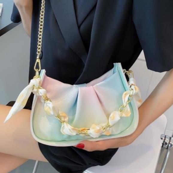 Túi xách nữ đeo chéo nhiều màu, túi xách đa sắc Trend Là Dễ phối màu siêu đẹp