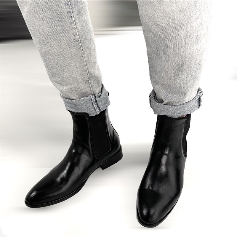 [Mã LTP50 giảm 50K đơn 150K] Giày chelsea boot da bò thật TEFOSS HT650 cổ cao thời trang size 38-44 | BigBuy360 - bigbuy360.vn