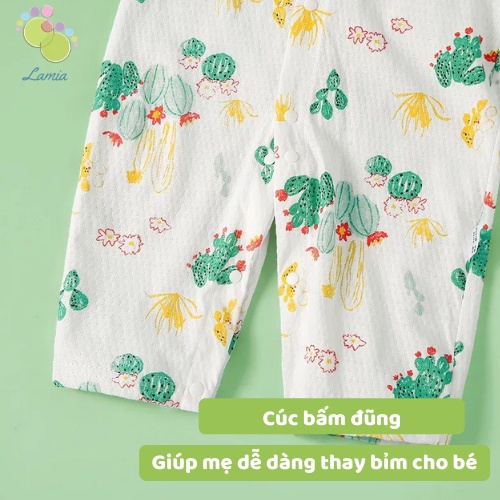 Body Cúc Giữa Dài Tay Hè Thu Mỏng Mát Cho Bé Nằm Điều Hoà 𝟎𝟏𝐁𝐃𝐃