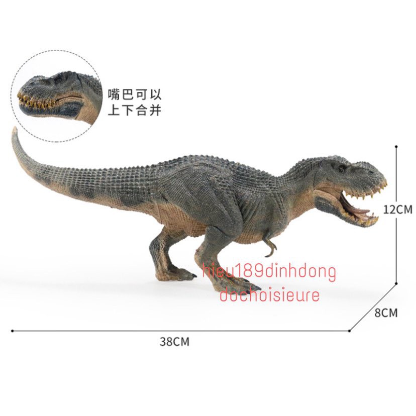 Mô hình khủng long Tyrannosaurus gập được hàm cỡ lớn Nhựa đặc chắc tay