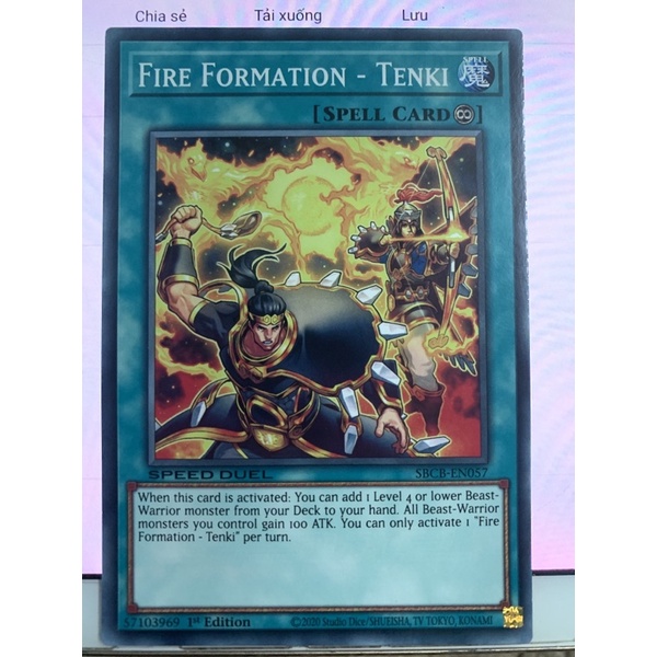 bài yugioh: fire formation-tenki