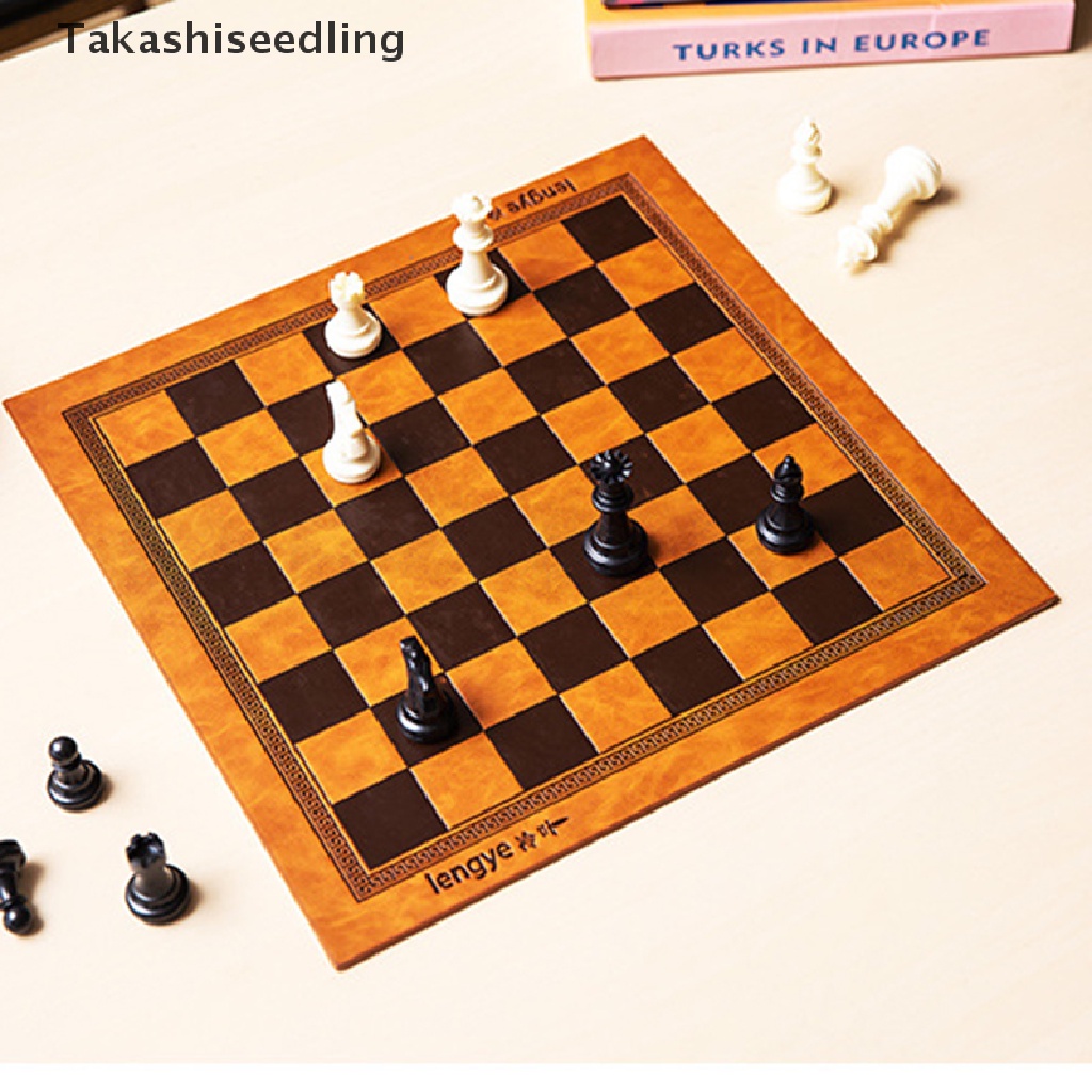 (Takashiseedling) Thảm Chơi Cờ Vua Bằng Da PVC Dập Nổi