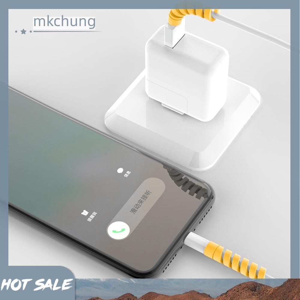 Phụ kiện bảo vệ dây cáp hình xoắn ốc cho iPhone Android cáp sạc USB
