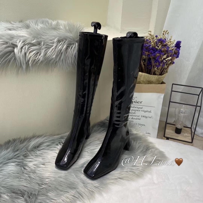 MÃ 9933-99 BỐT ĐÙI DA BÓNG FULL ĐEN NEW 2022 FULL BOX