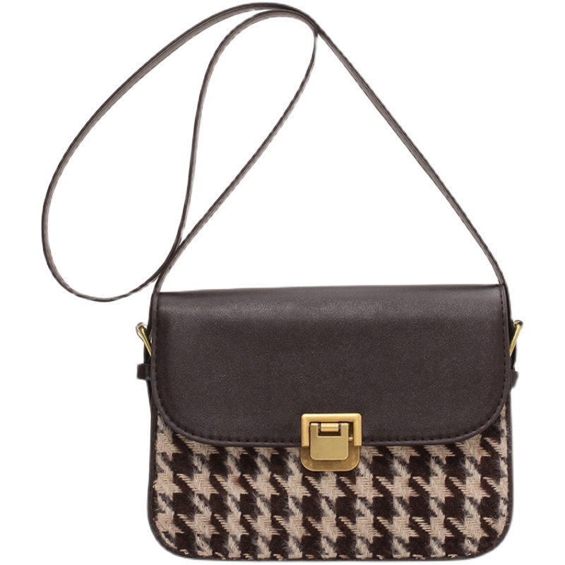 Túi xách nữ, Túi đeo chéo thời trang họa tiết houndstooth cao cấp hot trend 2022 ST15