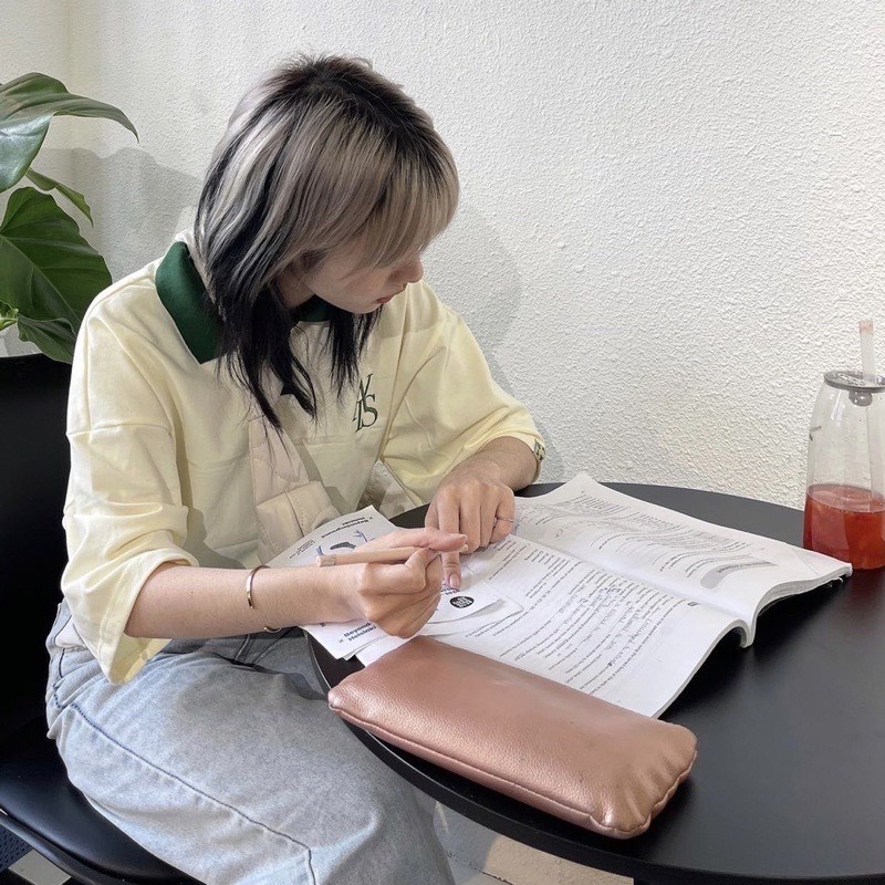 Áo thun polo unisex ATYS màu xanh lá/ màu kem form rộng, chất thun cá sấu nam nữ unisex phong cách ulzzang - Gin Store