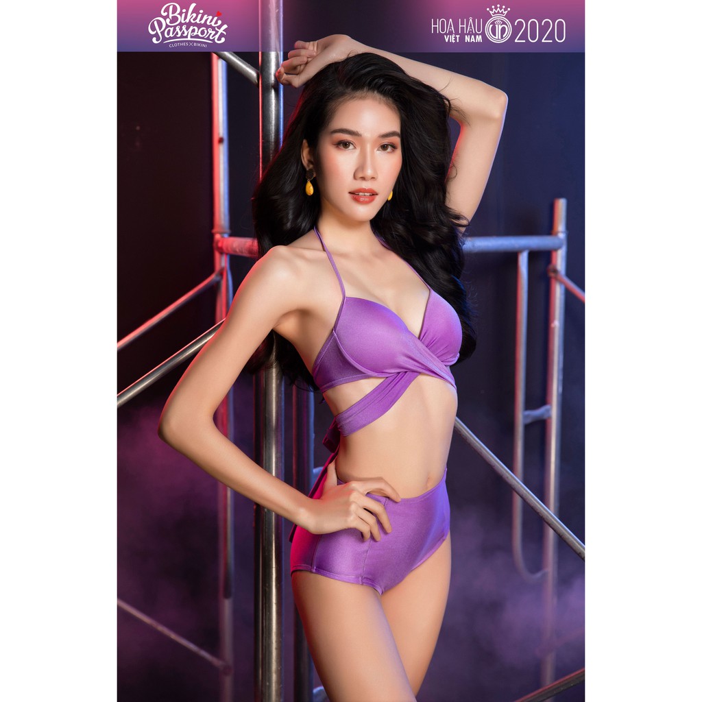 BIKINI PASSPORT - Bikini lưng cao, áo đan chéo - Tím - BS362_PP | BigBuy360 - bigbuy360.vn