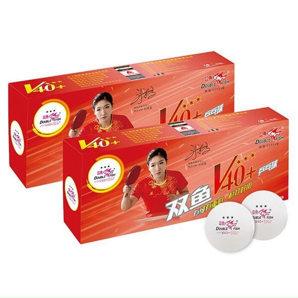 Quả bóng bàn thi đấu Double Fish V40+ 3*  Banh bóng bàn Double fish V40+ đạt tiêu chuẩn thi đấu quốc tế
