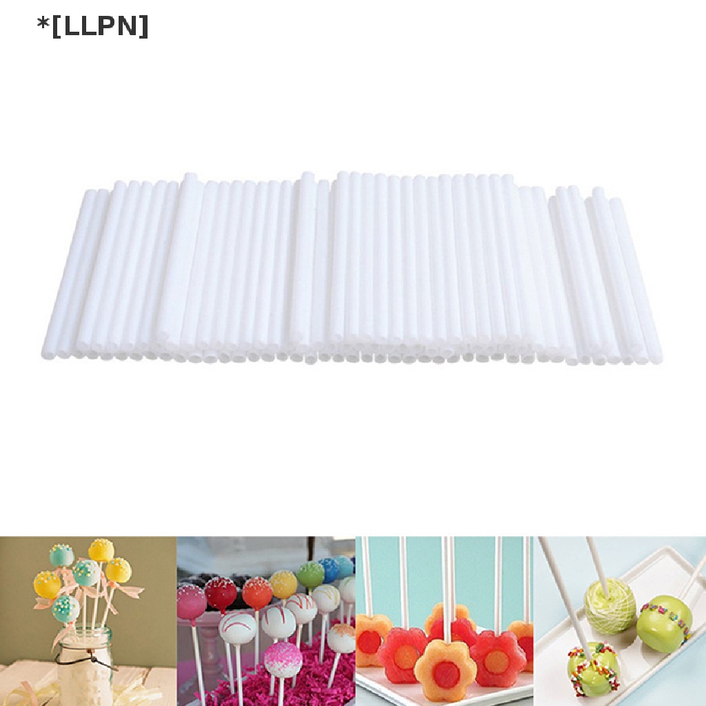 Set 100 Que Nhựa Hút Làm Kẹo Mút