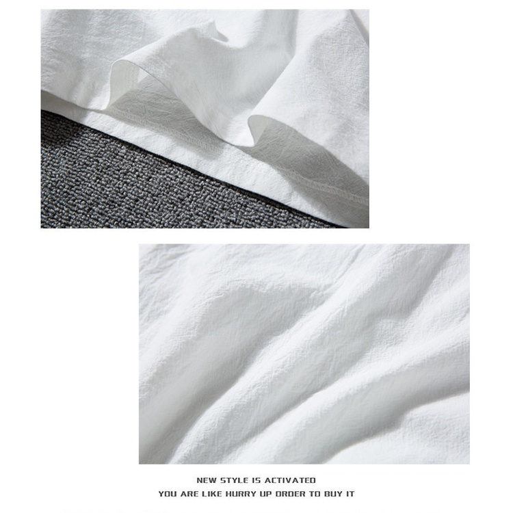 Áo Thun Tay Ngắn Cổ Chữ V plus Size Bằng Vải Cotton Lanh Thời Trang Mùa Hè Cho Nam