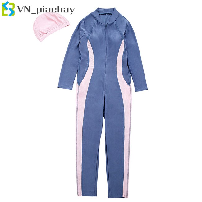 Bộ Đồ Bơi Liền Thân Dài Tay Xinh Xắn Dành Cho Nữ | BigBuy360 - bigbuy360.vn