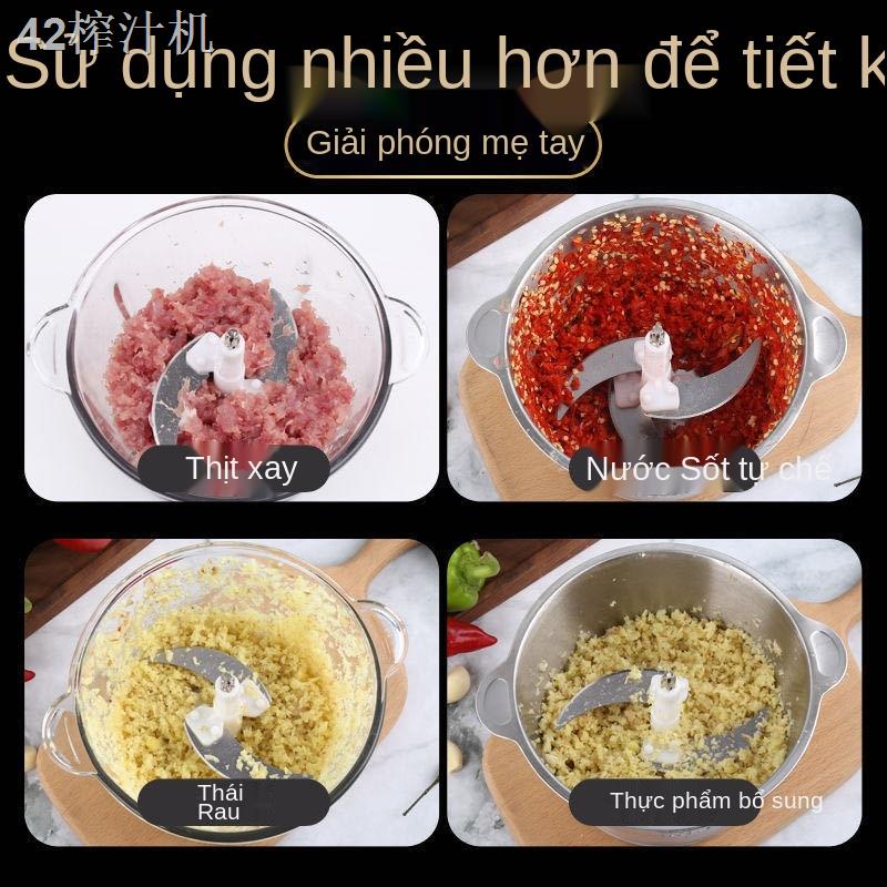 KMáy xay thịt công suất lớn gia dụng cắt rau củ băm đa năng nấu ăn giã tỏi làm nhân bánh bao thực phẩm bổ sung