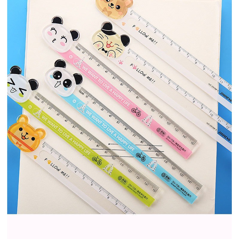 Thước kẻ họa tiết hoạt hình dễ thương M01 Taro Stationery