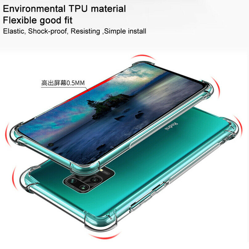 Ốp Điện Thoại Tpu Silicone Trong Suốt Chống Sốc Cho Xiaomi Redmi Note 9s 9 Pro Max