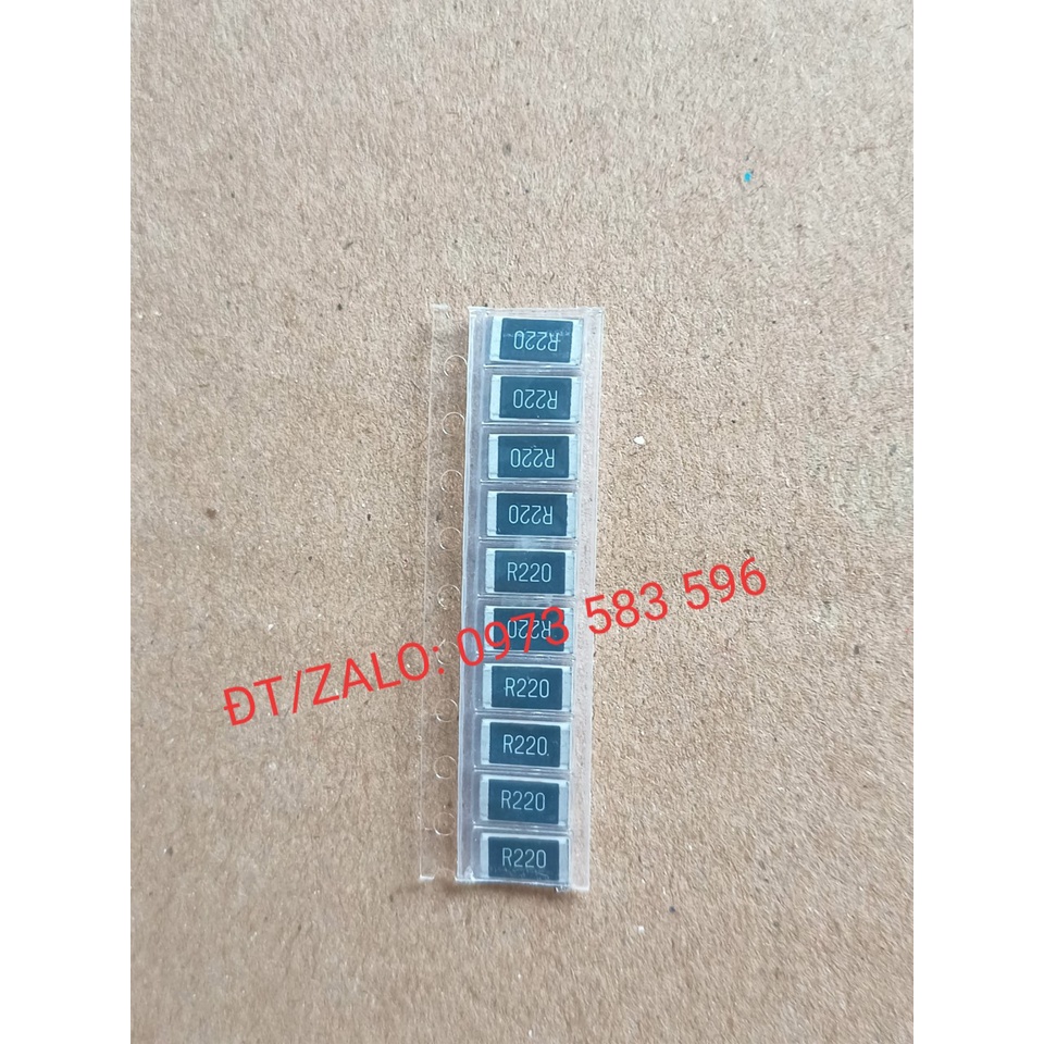 Điện trở dán 0.22R, R220 kích thước 2512 1W
