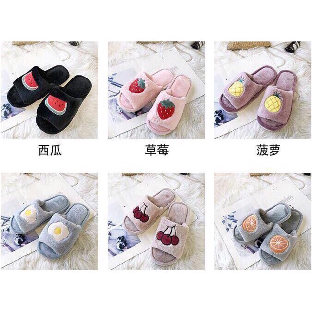 DÉP BÔNG ĐI TRONG HÌNH HOA QUẢ KUTE | BigBuy360 - bigbuy360.vn