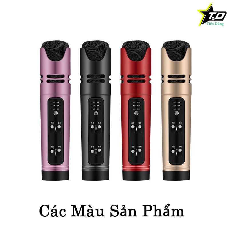 MIC THU ÂM C16 CÓ AUTO TUNE KIÊM SOUND CARD VÀ MICRO VỚI PIN 3 IN 1